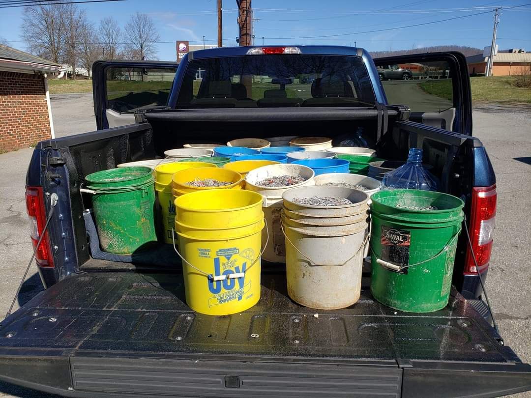It was a Special Day Yesterday when we Delivered approximately 26 5 gallon bucket of Pull Tabs to the Ronald McDonald House. This was a Joint Effort with the VFW Post 1264, VFW Post 1264 Auxiliary,  Last Stop Lounge,  Second Alarm,  Thunderbird Club and Mr John Parnell.